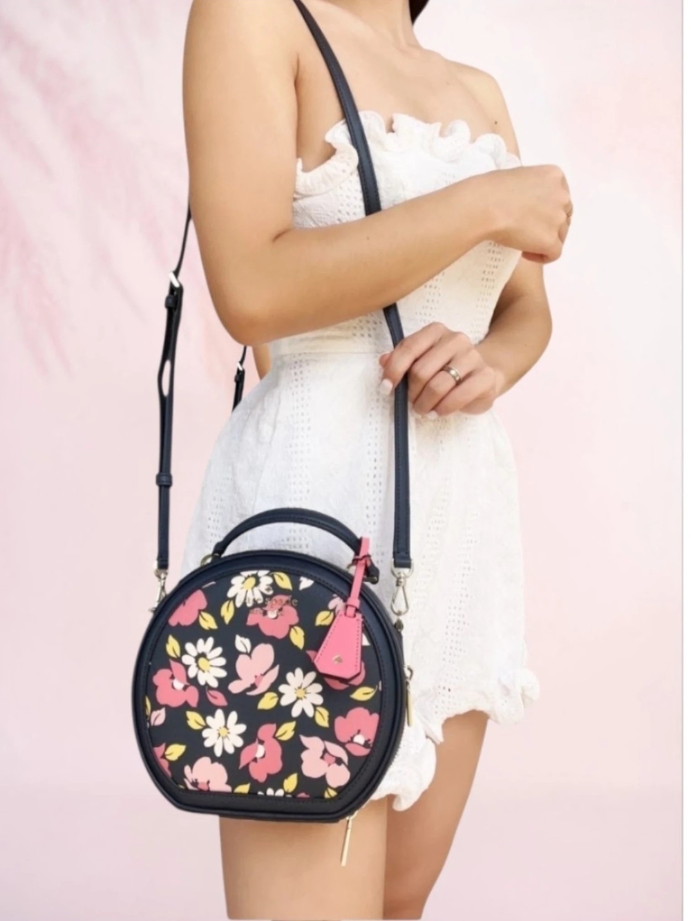 NWT Kate Spade New York Traveler Canteen Crossbody Bag - Blue Floral Print - Picture 2 of 10